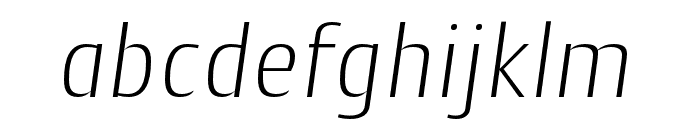 Cantiga ExtraLight Italic Font LOWERCASE