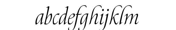 Canto Brush Open Light Italic Font LOWERCASE
