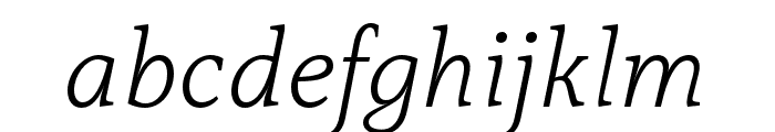 Capitolina Light Italic Font LOWERCASE