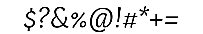 Capucine Basic Light Italic Font OTHER CHARS