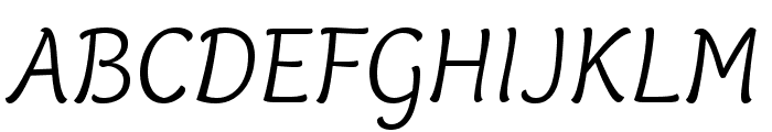 Capucine Basic Light Italic Font UPPERCASE