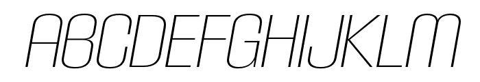 Carbon ExtraLight Italic Font LOWERCASE