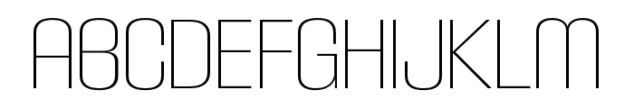 Carbon ExtraLight Font LOWERCASE
