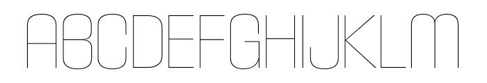 Carbon UltraLight Font LOWERCASE