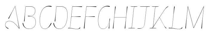 Cerulya CF Regular Italic Font UPPERCASE