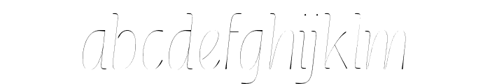 Cerulya CF Thin Italic Font LOWERCASE