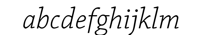 Chaparral Pro Light Italic Subhead Font LOWERCASE