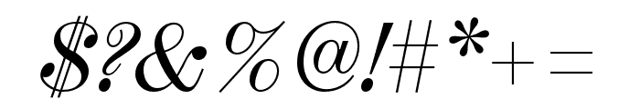 Chapman Regular Condensed Italic Font OTHER CHARS
