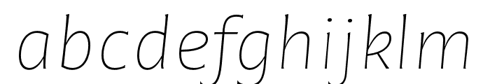 Chercan ExtraLight Italic Font LOWERCASE