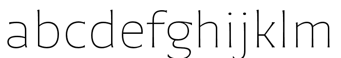 Chercan ExtraLight Font LOWERCASE