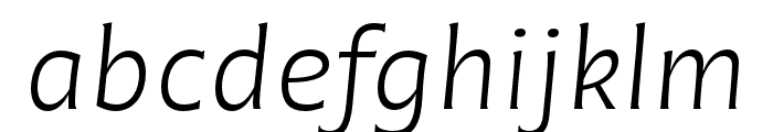 Chercan Light Italic Font LOWERCASE