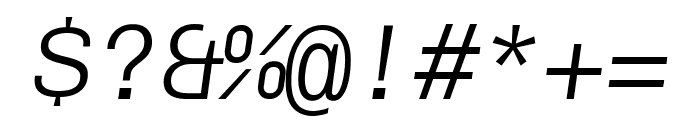 Chivo Mono Extra Light Italic Font OTHER CHARS