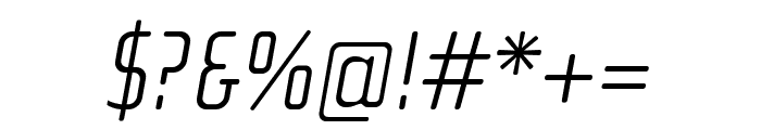 Cholla Sans OT Thin Italic Font OTHER CHARS