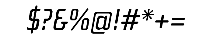 Cholla Slab OT Regular Oblique Font OTHER CHARS