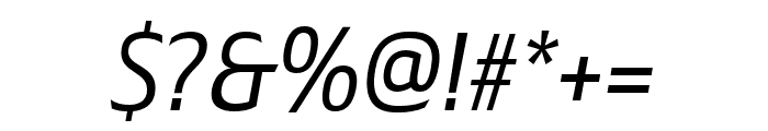 Chypre Norm Regular Italic Font OTHER CHARS