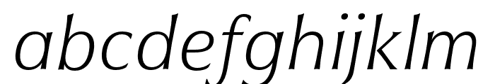 Civane Cond Thin Italic Font LOWERCASE