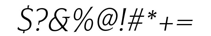 Civane Norm Thin Italic Font OTHER CHARS