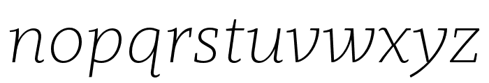 Clavo ExtraLight Italic Font LOWERCASE