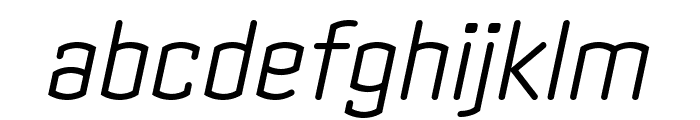 Clicker Compressed Light Italic Font LOWERCASE