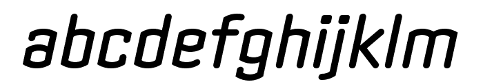 Clicker Compressed Medium Italic Font LOWERCASE