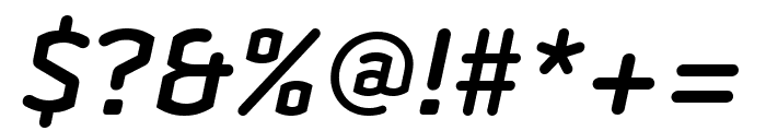 Clicker Condensed Semi Bold Italic Font OTHER CHARS