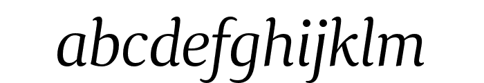 Collier Condensed Extra Light Italic Font LOWERCASE