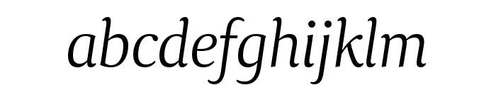 Collier Extended Thin Italic Font LOWERCASE