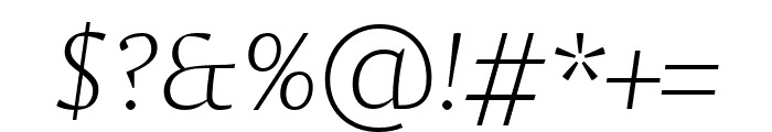 Comma Base Thin Italic Font OTHER CHARS