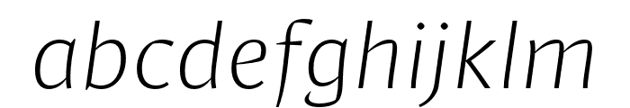 Comma Base Thin Italic Font LOWERCASE