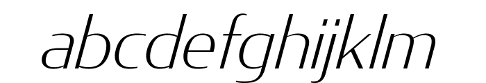 Condor ExtraLight Italic Font LOWERCASE