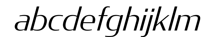 CondorExtd Light Italic Font LOWERCASE