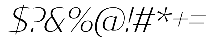 CondorWide ExtraLight Italic Font OTHER CHARS