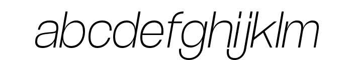 Coolvetica ExtraLight Italic Font LOWERCASE