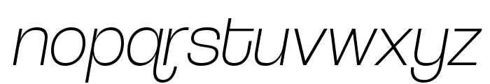 Coolvetica ExtraLight Italic Font LOWERCASE