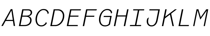 Coordinates Variable Light Italic Font UPPERCASE