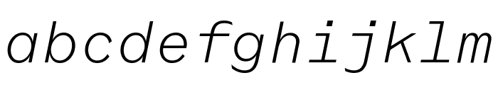 Coordinates Variable Light Italic Font LOWERCASE