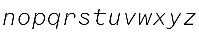 Coordinates Variable Light Italic Font LOWERCASE