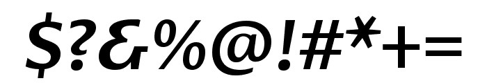 Cora Medium Italic Font OTHER CHARS