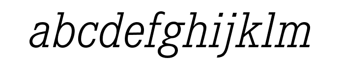 Corporate E Pro Light Italic Font LOWERCASE