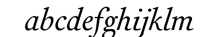 Corundum Text Light Italic Font LOWERCASE