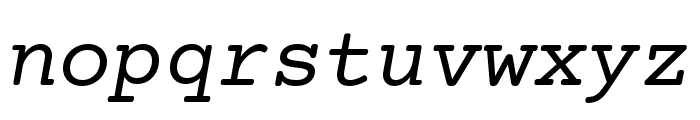 Courier Prime Italic Font LOWERCASE