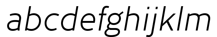 Cresta Light Italic Font LOWERCASE
