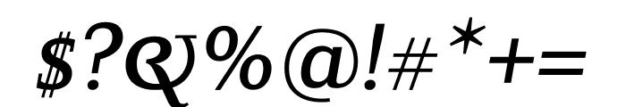 Crete Thin Italic Font OTHER CHARS