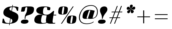 Curve UltraBold Italic Font OTHER CHARS