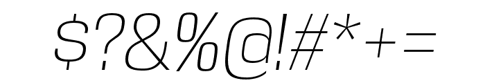 DDT ExtraLight Italic Font OTHER CHARS