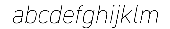 DIN 2014 Extra Light Italic Font LOWERCASE
