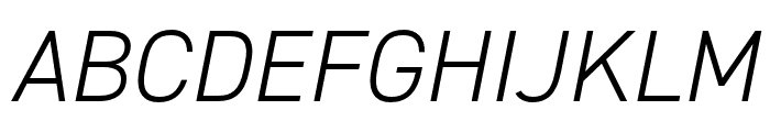 DIN 2014 Light Italic Font UPPERCASE