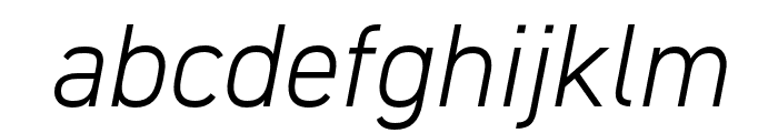 DIN 2014 Light Italic Font LOWERCASE