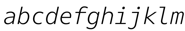 Darkmode Mono On Light Italic Font LOWERCASE