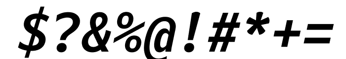 Darkmode Mono On SemiBold Italic Font OTHER CHARS
